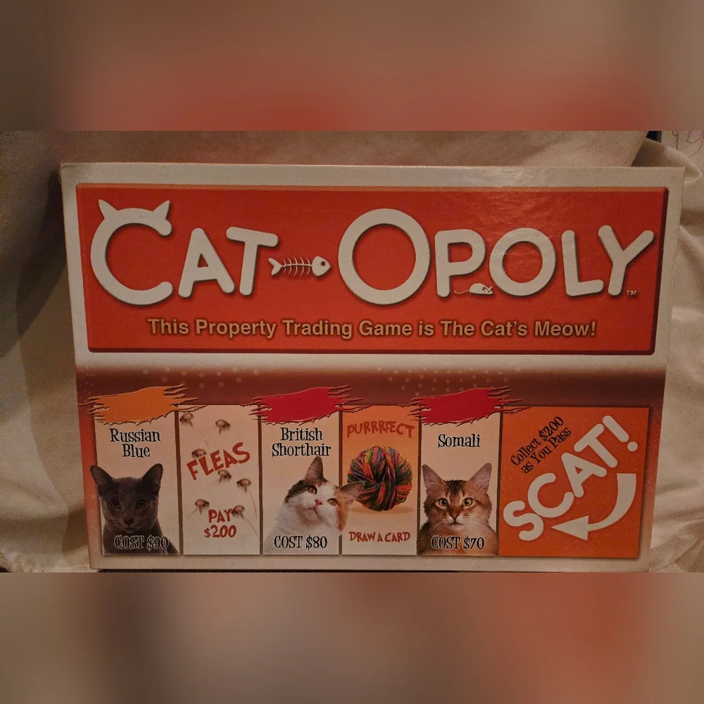 Cat-Opoly Board Game - Used Once